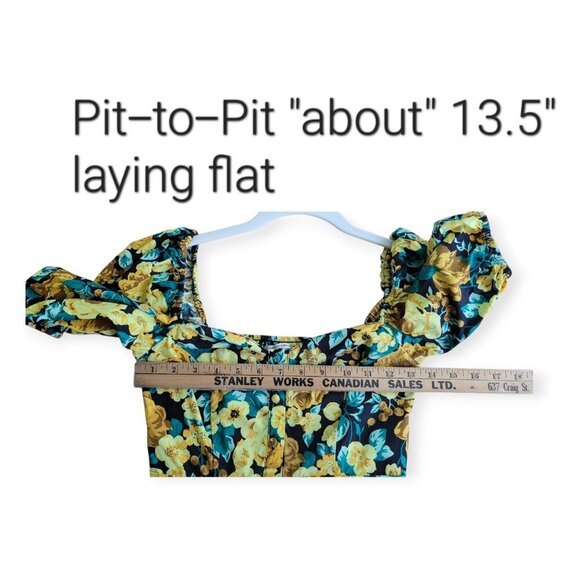 Laura Ashley x UO Puff Sleeve Floral Blouse S - Picture 7 of 11